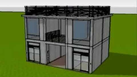 3D Animated Construction of 2 storey commercial building