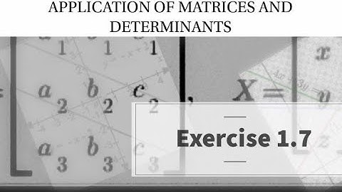 Class 12| Maths| Exercise 1.7|Q.no 3| Application of matrices and determinants tamilnadu new