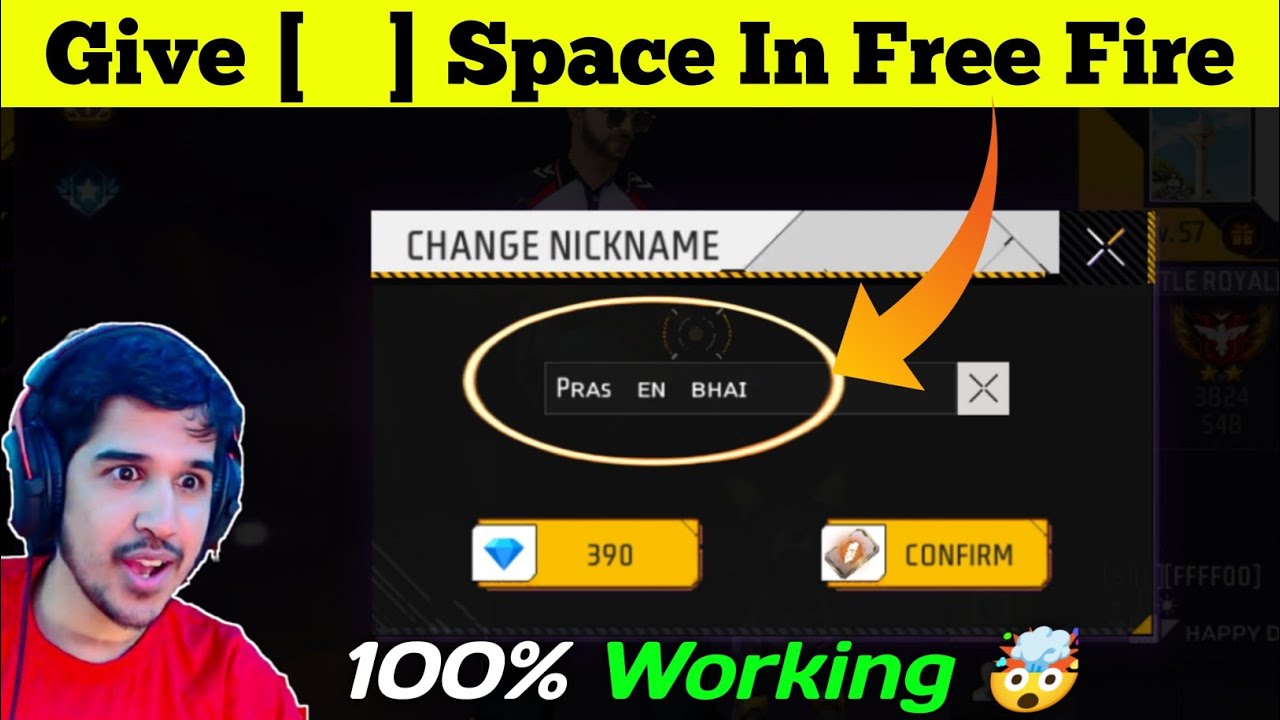 How To Give Space in Free Fire Name || Free Fire Ma Name Pe Space Kaisa De 2025