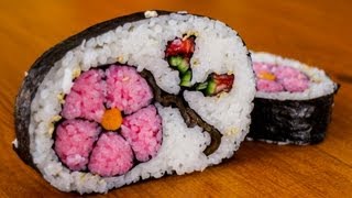 How to Make Flower Sushi Art  Amazing Food Recipe