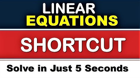 Vedic Maths - Shortcut to solve Linear Equations in two Variables | Maths Tricks -  By VipraMinds