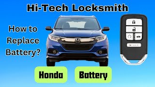 2016  2022 Honda Hrv Smart Key Fob Battery Replacement How To Replace DIY