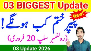 AIOU 03 BIGGEST Update 2026 | Assignment 2026 | Exam Ending Date Autumn 2025 | 03 News | The AIOU 