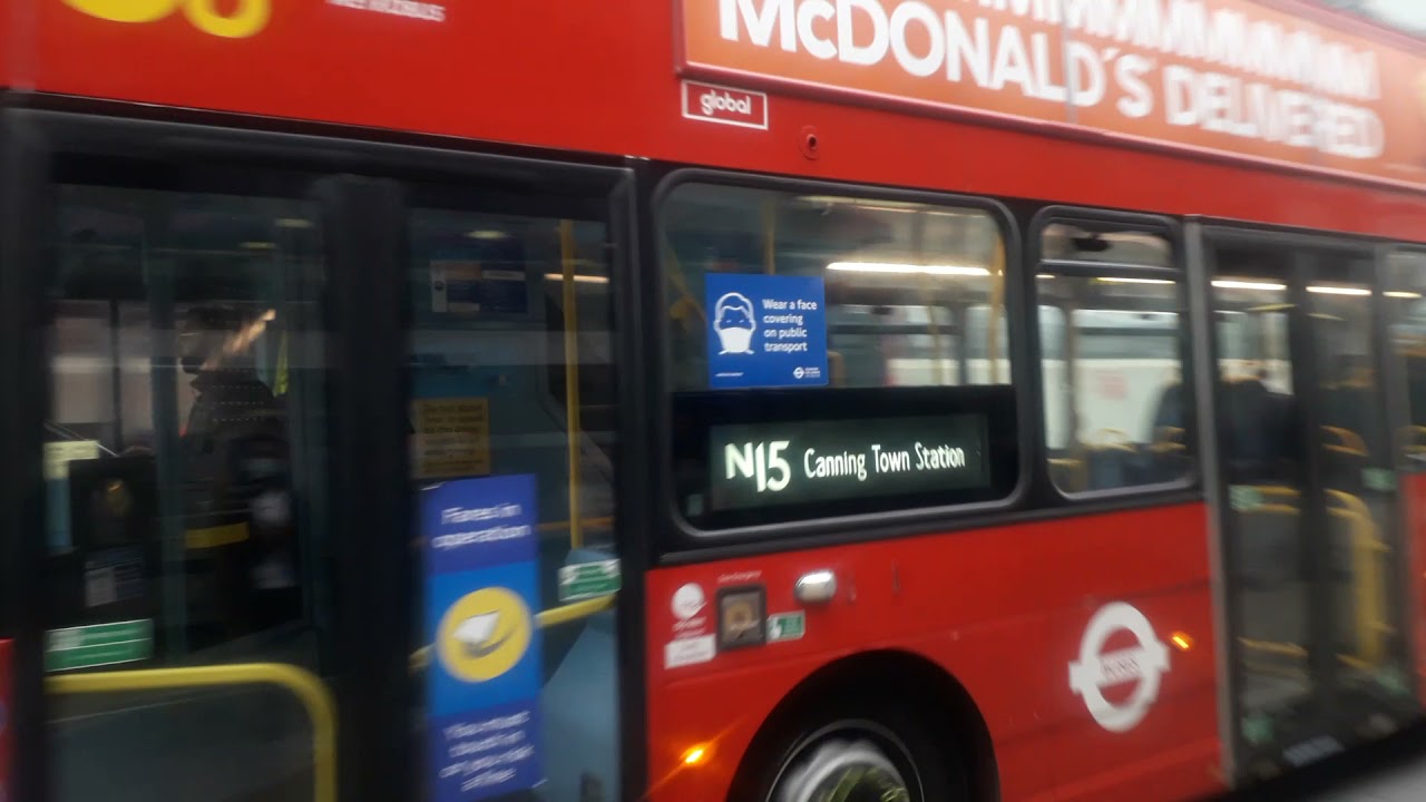 *[CURTAILED + LAST BUS OF THE NIGHT]* - WHV64, BF65WJK on N15 Curtailed to Canning Town Bus Station.