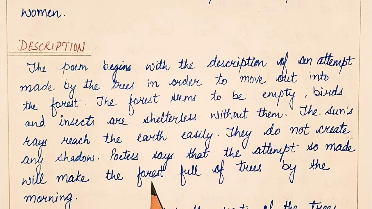 Summary of Poem The Trees class 10th English The trees summary Poem The