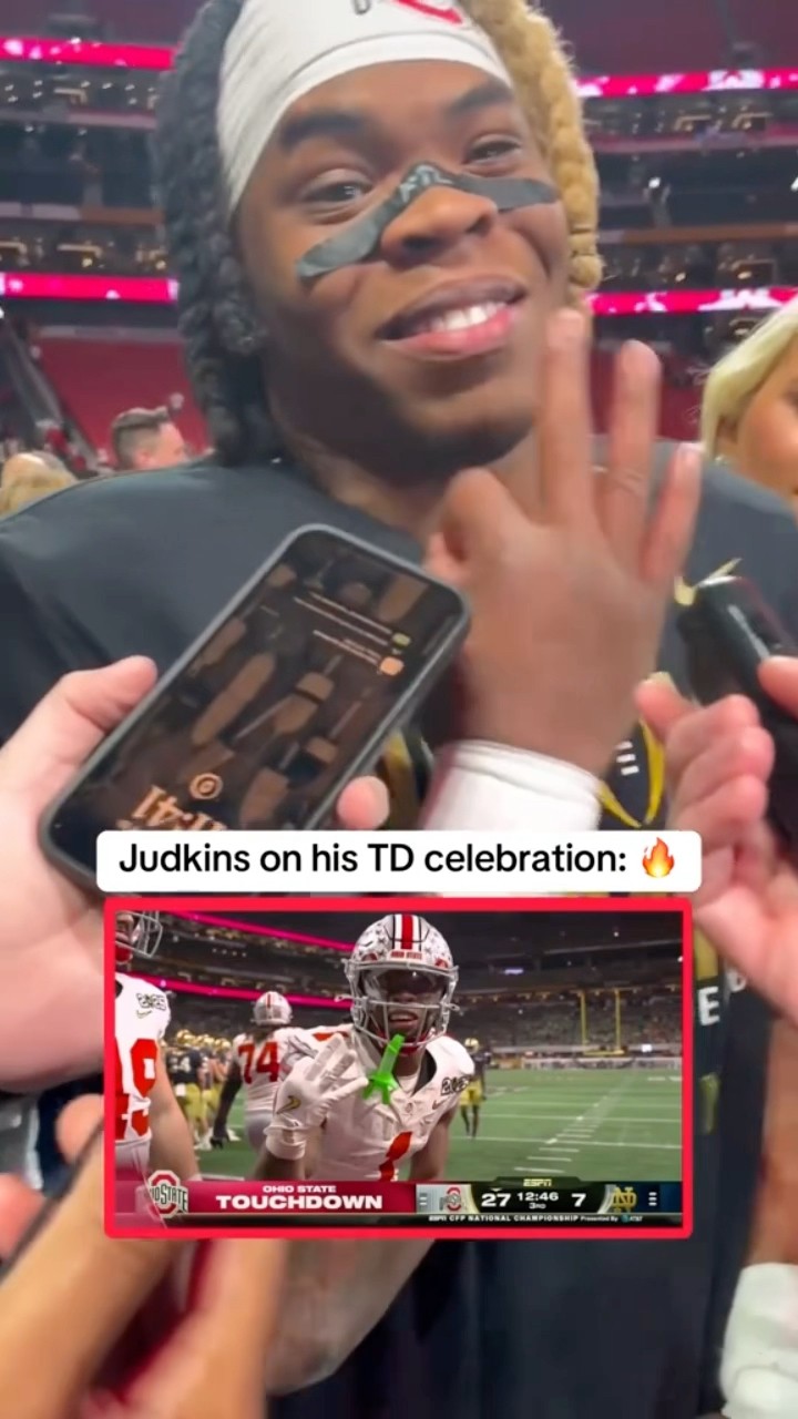 Quinshon Judkins talks about his TD celebration. ??