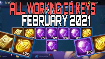 6 WORKING CD KEYS FEBRUARY 2021 (NOT CLICKBAIT!!) | MOBILE LEGENDS ADVENTURE FEBRUARY