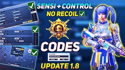 New Update 1.8.0 !! Best Sensitivity CODE + Control Setting PUBG Mobile | BGMI 1.8 Op Sensitivity