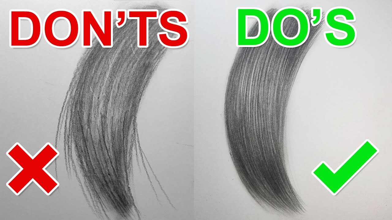 How To Draw Realistic Hair | Don'ts and Do's
