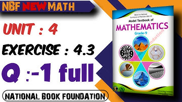 Exercise 4.3 Question 1 I Class 9th I part 1