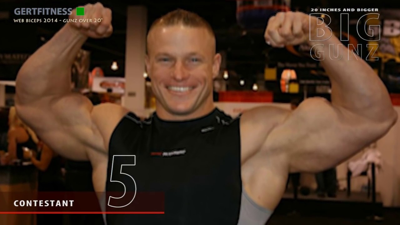 2014  Biceps flex off guns over 20" YouTube