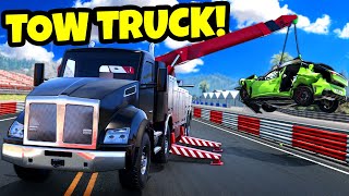 NEW Semi Tow Truck is AMAZING for Picking Up Crashed Cars in BeamNG Drive Mods! screenshot 2