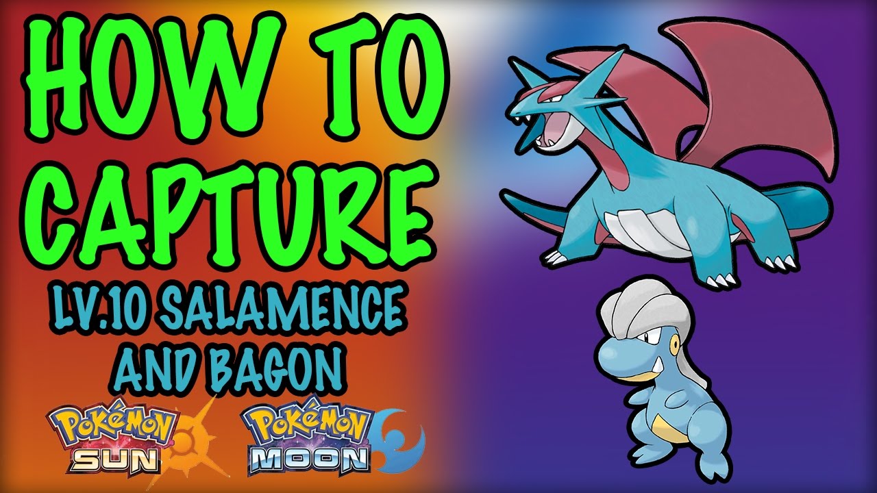 How to Capture Level 10 Salamence and Bagon - Pokemon Sun and Moon