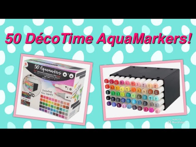 Deco Time - Aquamarkers - 50 feutres - Feutres aquarelle