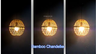 How to make a bamboo chandelier, an Easy DIY Craft idea for home  Decoration