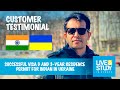 Testimonial: Work visa from India to Ukraine / Company Opening in Ukraine / 3-year Residence Permit