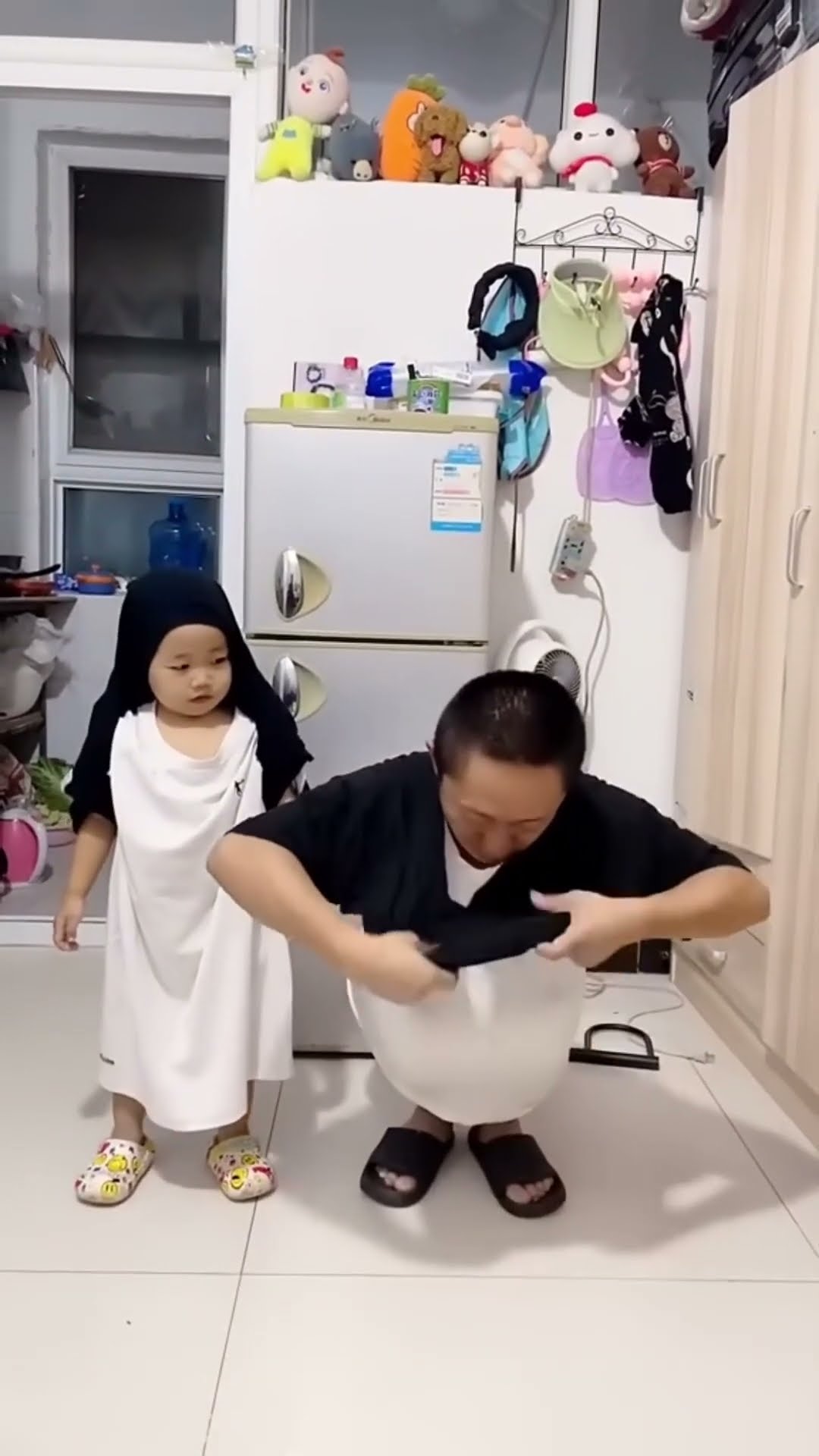 带儿子变身小企鹅#Cute baby#Cute#呆萌小米宝#聪明宝宝#萌娃