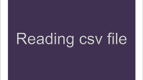 12th computer science lesson-13 part-2 #Reading #csv files