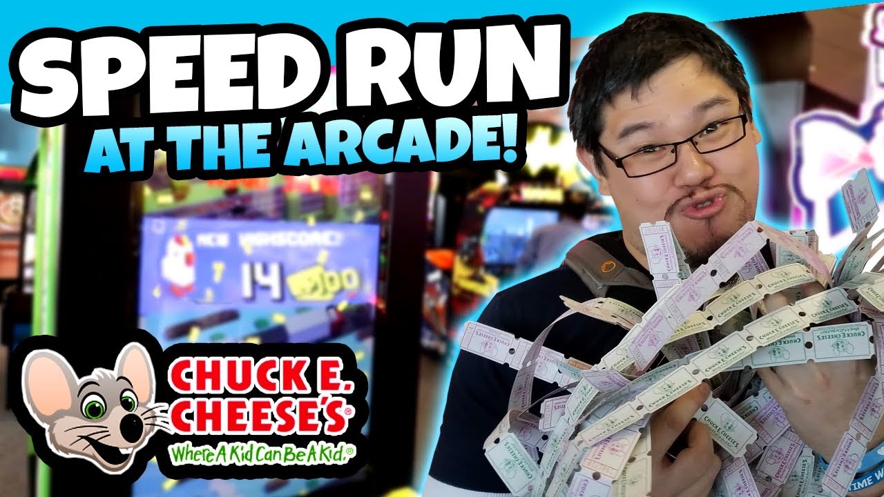 Arcade Speedrun GO GO GO! 30 minutes at Chuck E Cheese to WIN Tickets!
