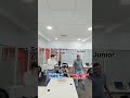 Sr. Employee & Manager working on Escalation, Meanwhile Junior showing his dance skills