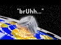 What happens if the moon crashes into earth simulated by minecraft