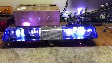 EURO BLUE Code 3 XL CIE sealed beam lightbar light bar beacon vintage pse