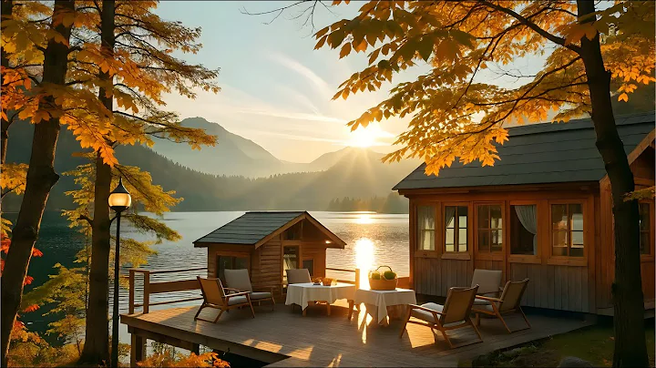 Autumn Sunset Cabin 🍂 Cozy Lofi Beats for Study & Focus