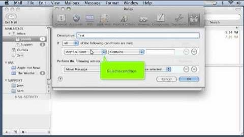 Apple Mail - How to setup email rules (Filters) in Apple Mail.