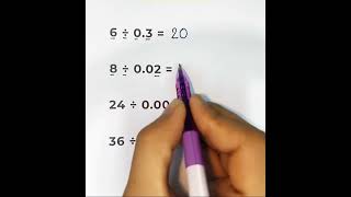 Whole numbers divide by decimal number #maths