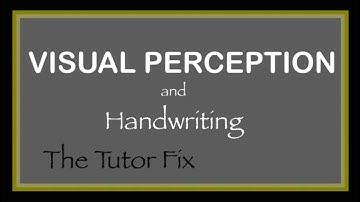 Handwriting and Visual Perception: How Visual Processing problems can lead to Messy Penmanship