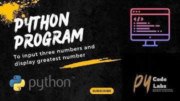 Python program to input three numbers and display the greatest number.