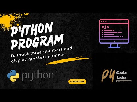 Python program to input three numbers and display the greatest number.