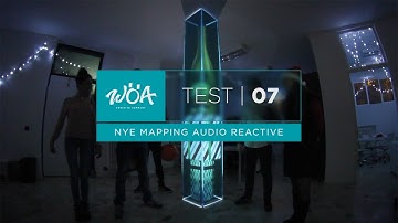 WÖA test 07 // video mapping audio reactive NYE