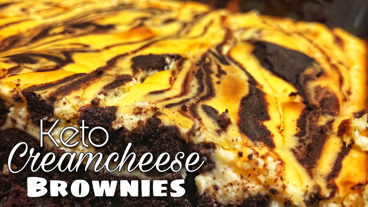KETO CREAM CHEESE BROWNIES Coconut Flour Low Carb Cheesecake Brownies