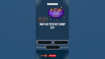 What has teeth but cannot eat? #riddle