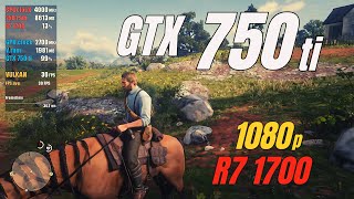 Red Dead Redemption 2 / GTX 750 ti / Ryzen 7 1700 / 1080p / Custom (Targeting 30 FPS)