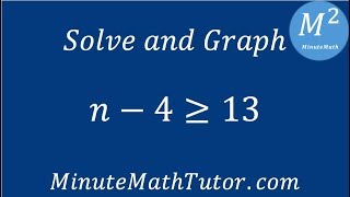 Solve and Graph n-4≥13