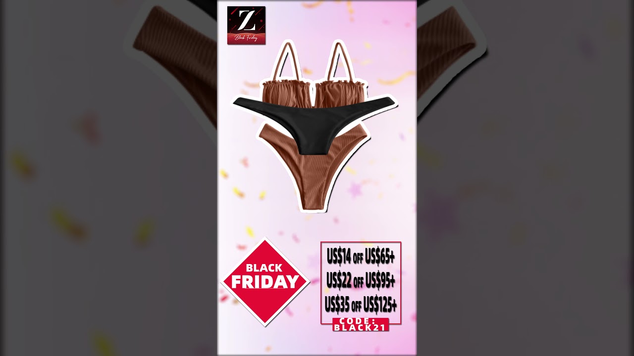 ZAFUL Black Friday Bikinis Sale. Code: BLACK21.