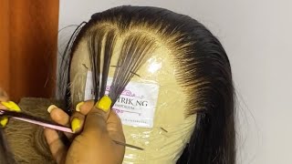 HOW TO CREATE A LAGOS HAIRLINE ON A 13x6 GLUELESS FRONTAL WIG  screenshot 3