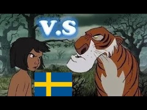 The Jungle Book (1967) - Shere Khan's Attack [Swedish]
