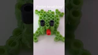 3d frog 🐸#perlerbeads #green #frog #cute #fyp #creative #cottagecore