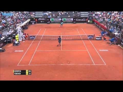 Roger Federer Hot Shot Rome 2015 vs. Tomas Berdych