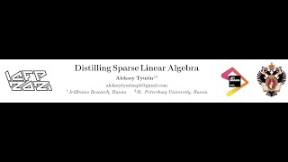 Distilling Sparse Linear Algebra (ICFP 2021 SRC poster)