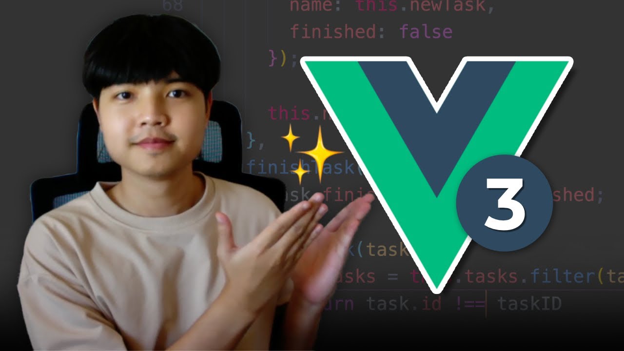 javascript พื้นฐาน  Update  เรียนรู้พื้นฐาน VueJS 3 | The Progressive JavaScript Framework 👨‍💻💯
