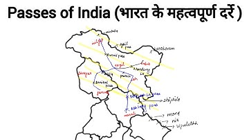 Mountain Passes of India | Explained with Map | Static Gk  & Geography for competitive Exams: