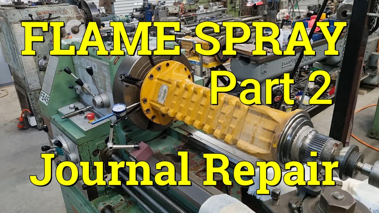 FLAME SPRAY BEARING JOURNAL REPAIR . Part 2 YouTube
