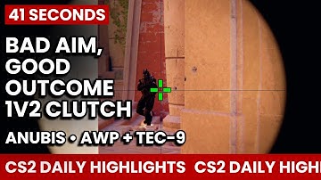 Bad Aim, Good Outcome – AWP + Tec-9 1v2 Clutch | Anubis | Highlights CS2