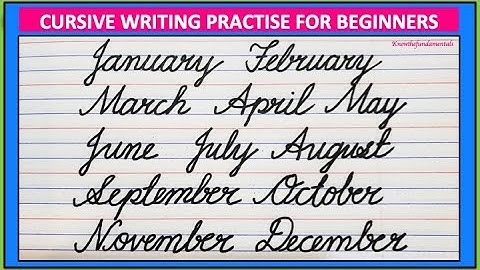 Months name in English cursive writing || JANUARY FEBRUARY CURSIVE HANDWRITING || Months of the year