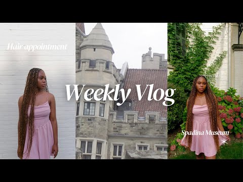 Weekly vlog | hair appointment at Brooklyn hair and spa, picnic at riverdale park, Spadina Museum
