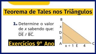 Teorema de Tales nos Triângulos - Exercícios Resolvidos
